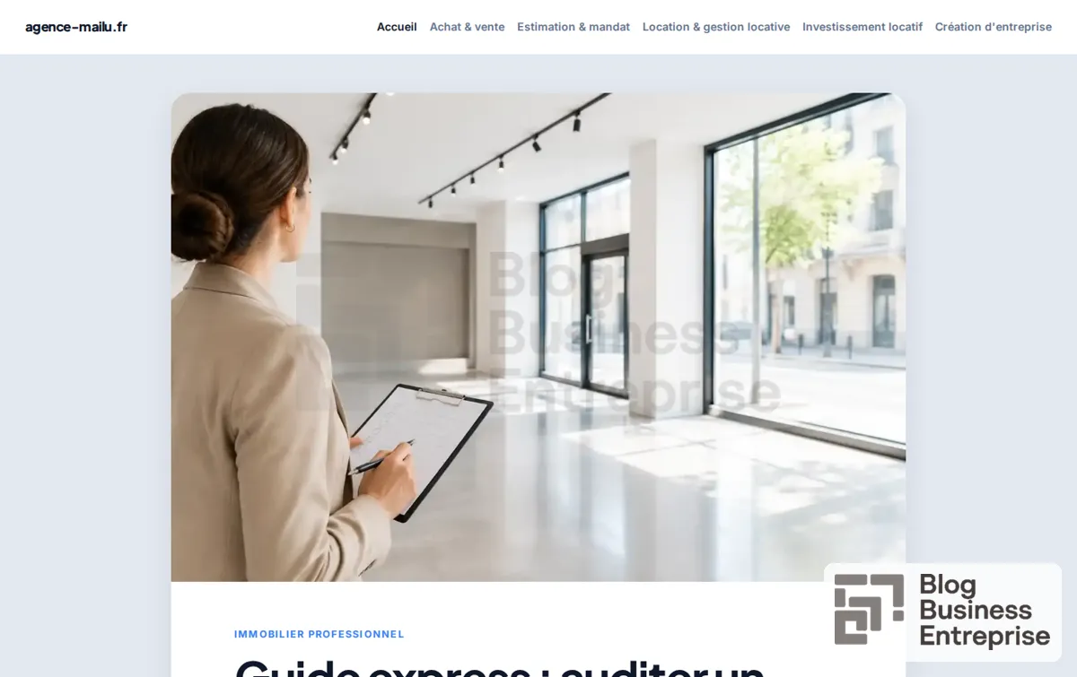 Capture : Auditer un local commercial avant l’offre : guide express
